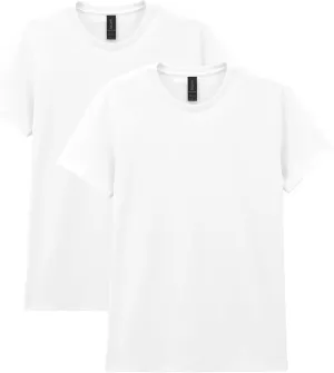 Gildan womens Heavy Cotton Adult T-shirt, 2-pack T Shirt, White, Medium US