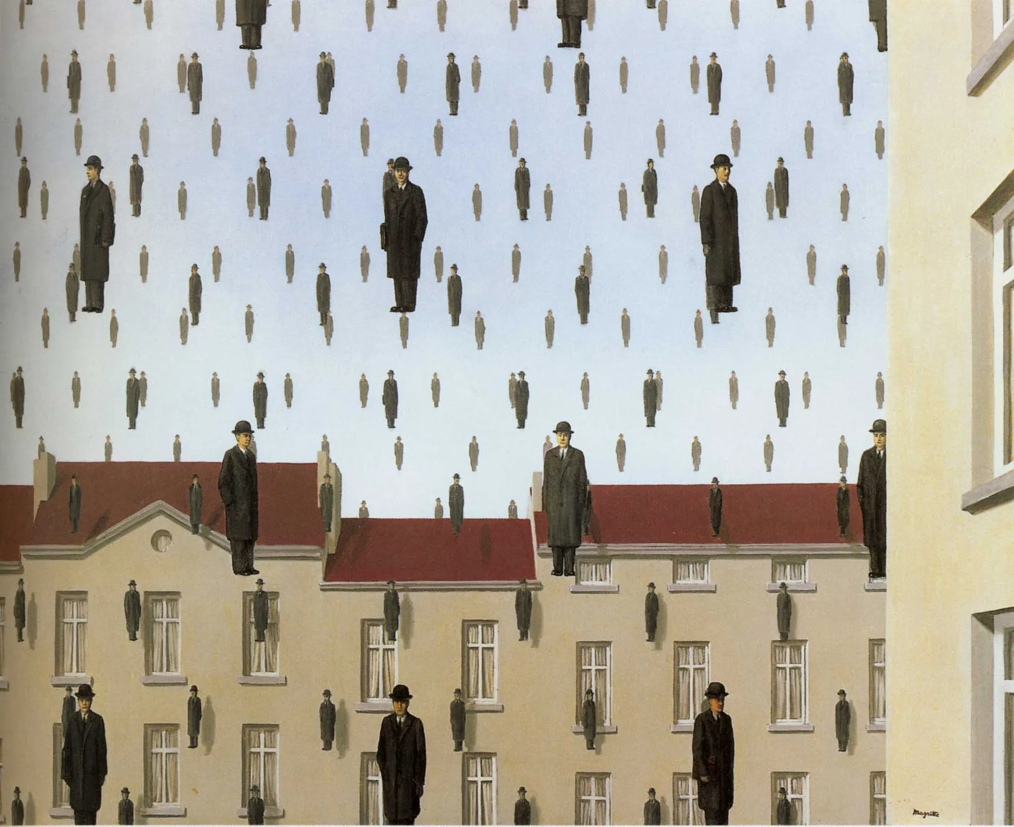 Golconda (Golconde) - René Magritte Painting – Surrealist Art Painting