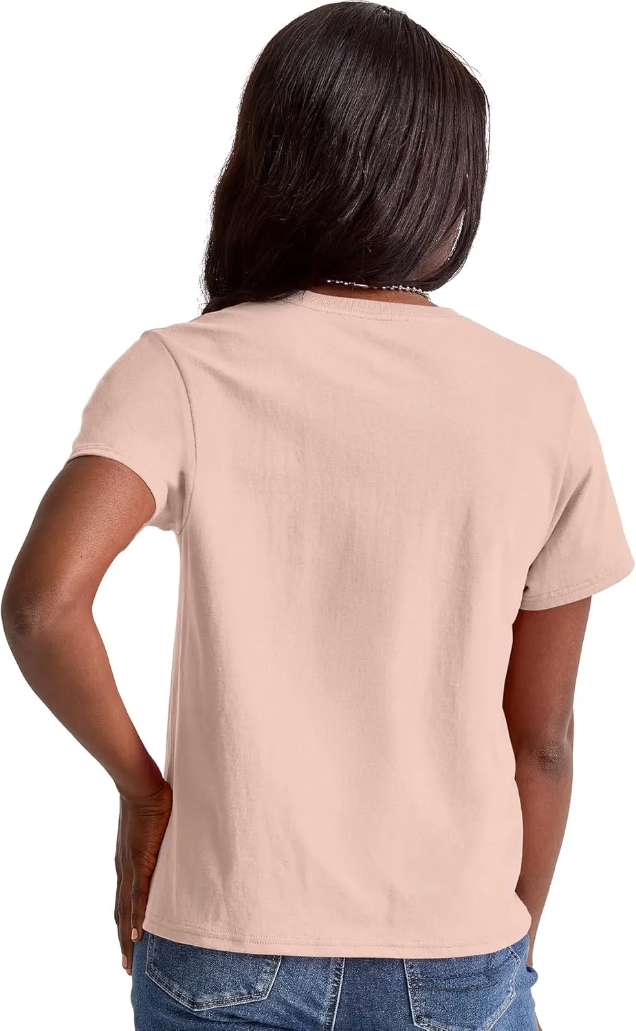 Hanes Women's Essentials T-Shirt, Cotton Crewneck Tee, Classic Fit T-Shirt for Women