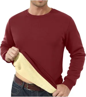 Hoodies for Men 2024 Heavyweight Fleece Sherpa Lined Hooded Sweatshirt Casual Thick Pullover Tops Winter Outfits