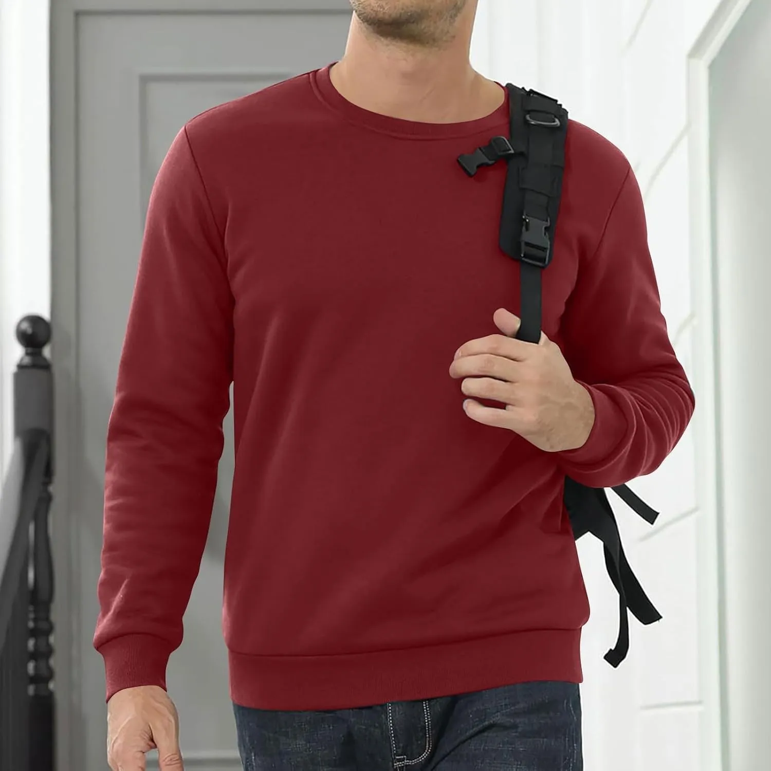 Hoodies for Men 2024 Heavyweight Fleece Sherpa Lined Hooded Sweatshirt Casual Thick Pullover Tops Winter Outfits
