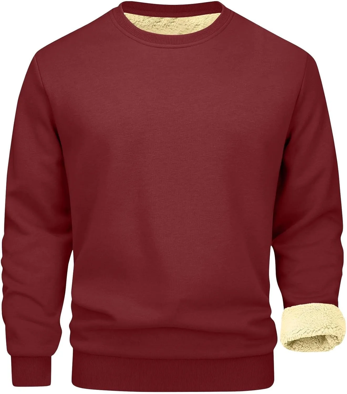 Hoodies for Men 2024 Heavyweight Fleece Sherpa Lined Hooded Sweatshirt Casual Thick Pullover Tops Winter Outfits