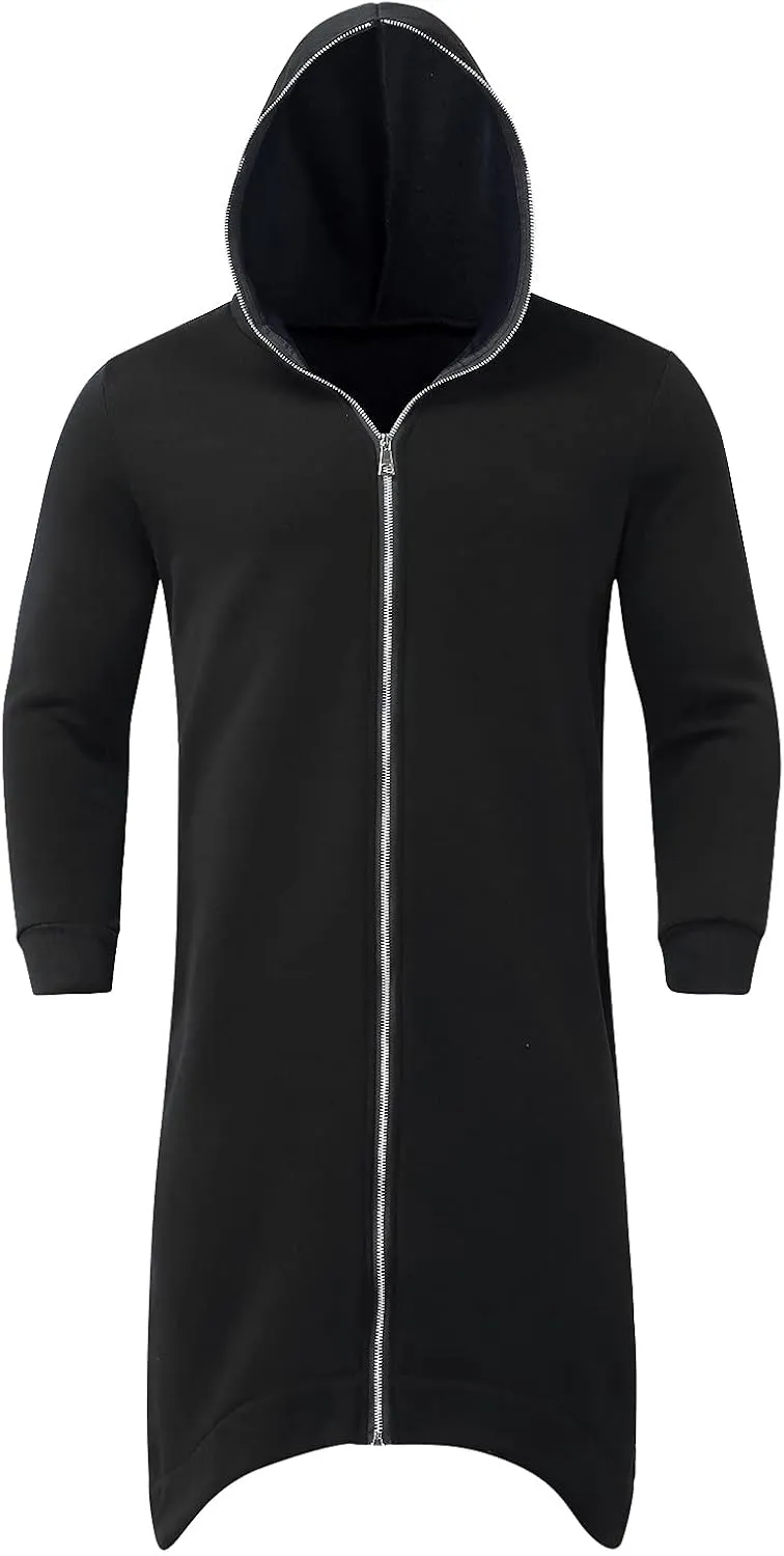 Hoodies for Men Winter Casual Loose Solid Hooded Sweater Top Sports Hooded Jacket Y2K Pullover Hoodie Full Zip Long