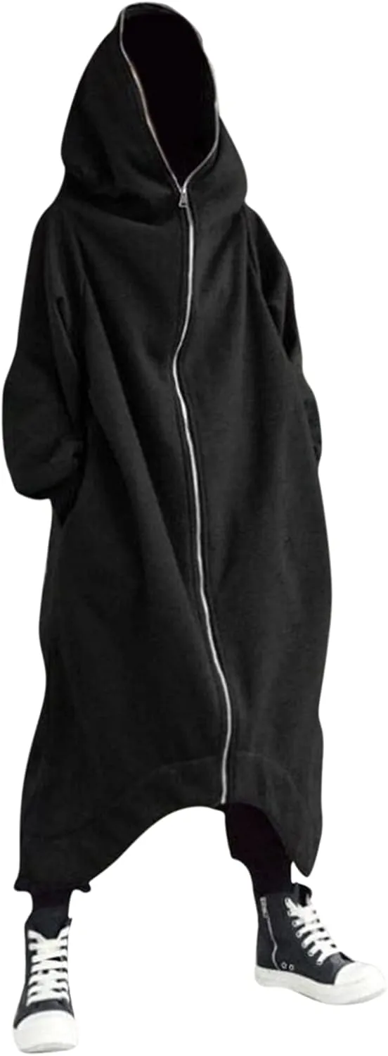 Hoodies for Men Winter Casual Loose Solid Hooded Sweater Top Sports Hooded Jacket Y2K Pullover Hoodie Full Zip Long