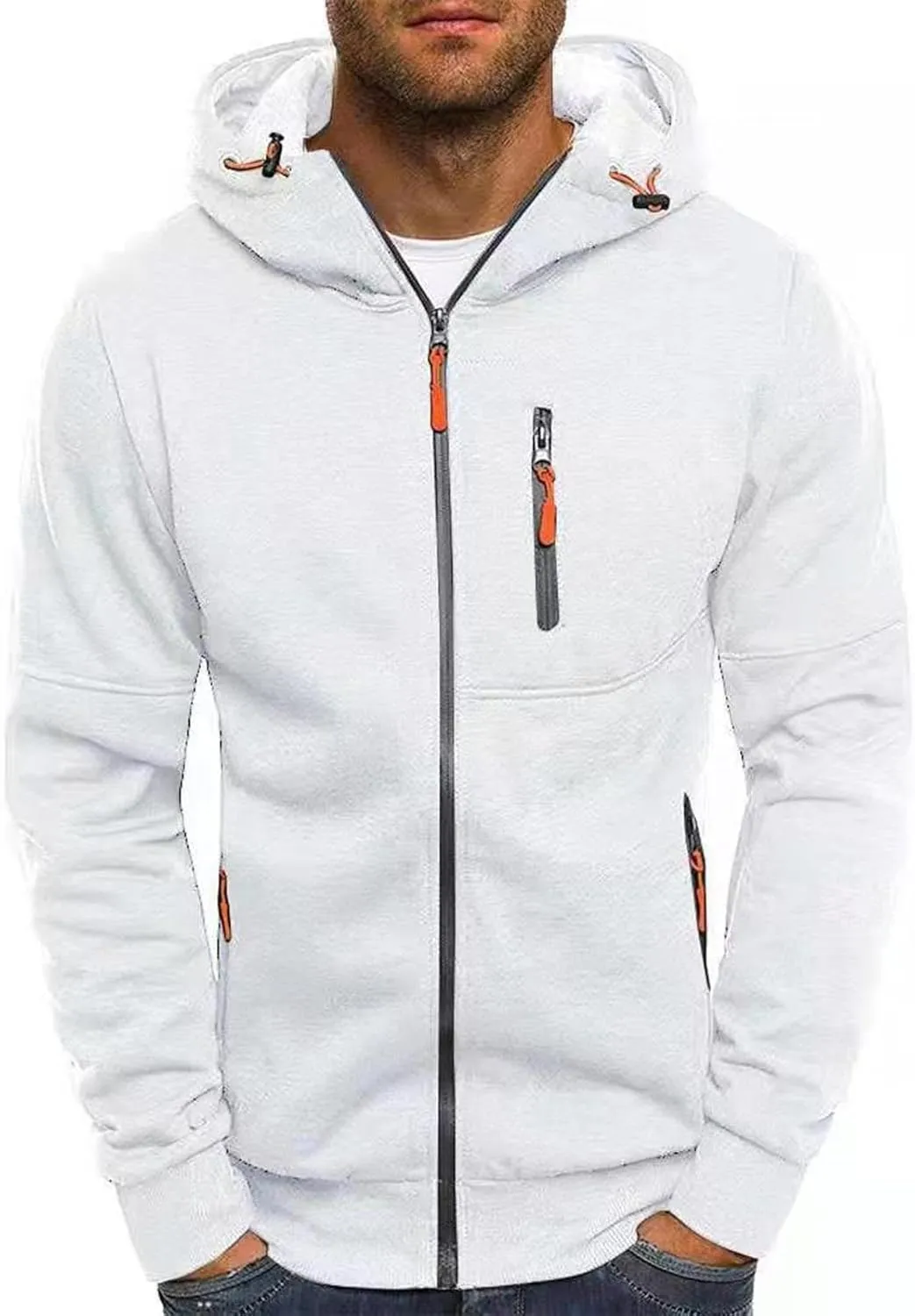 Hoodies Mens' Autumn Winter Long Sleeve Zipper Hooded Sweatshirt Cardigan Long Sleeve Sweatshirt Sports Hooded Jacket