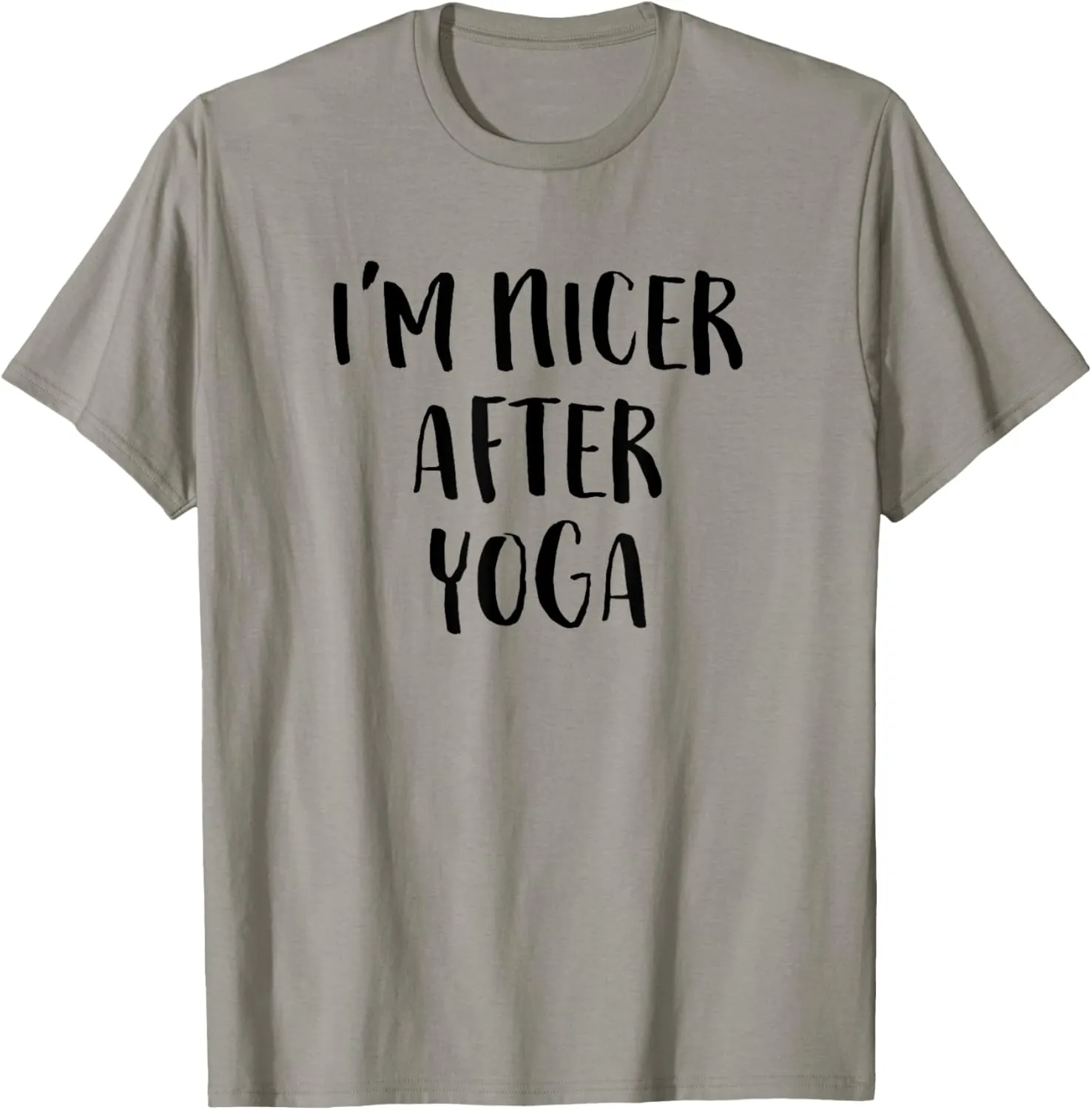 I'm Nicer After Yoga T Shirt Funny Sarcastic Workout Saying T-Shirt