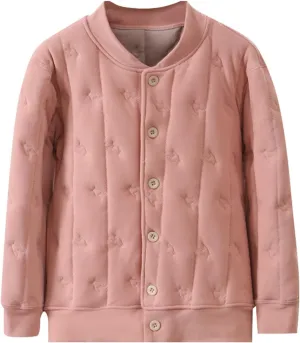 Kids Winter Coat Fleece Lined Quilted Jacket Padded Coat Boys Girls Button Down Cotton Thicken White Shorts For Boys