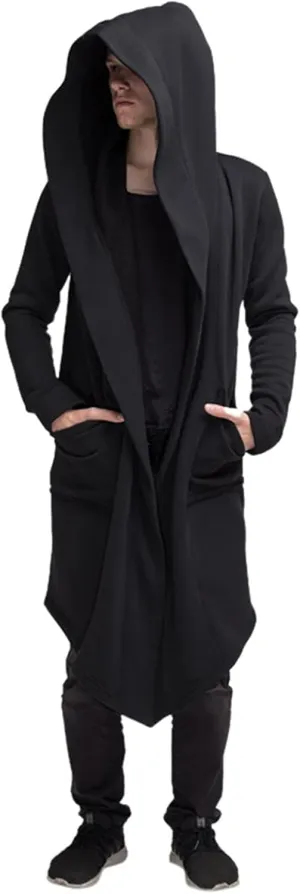 LCMTWX Men's Hooded Fleece Sweatshirt Loose Solid Hooded Sweater Top Midweight Fleece Sweatshirt Pullover & Full Zip