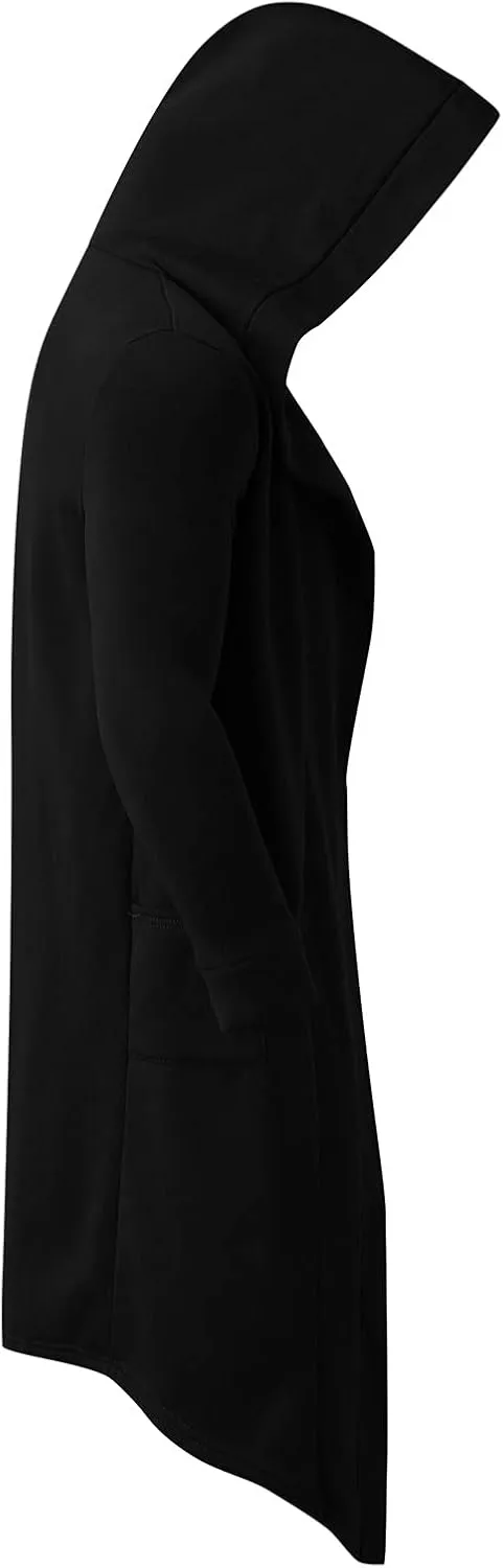 LCMTWX Men's Hooded Fleece Sweatshirt Loose Solid Hooded Sweater Top Midweight Fleece Sweatshirt Pullover & Full Zip