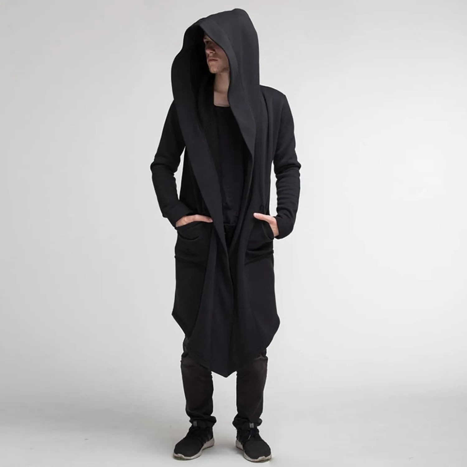 LCMTWX Men's Hooded Fleece Sweatshirt Loose Solid Hooded Sweater Top Midweight Fleece Sweatshirt Pullover & Full Zip