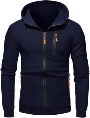 LCMTWX Mens Hoodies And Winter Fashion Coat Jackets Casual Stitching Hooded Zipper Sweater Pullover Hooded Sweatshirt for