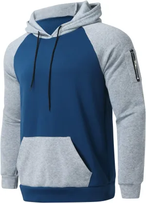 LCMTWX Mens Hoodies And Winter Fashion Coat Jackets Casual Stitching Hooded Zipper Sweater Pullover Hooded Sweatshirt for