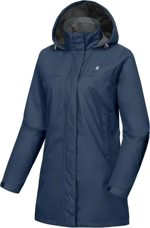 Little Donkey Andy Womens Waterproof Rain Jacket Lightweight Outdoor Windbreaker Rain Coat Shell for Hiking, Travel
