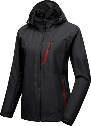 Little Donkey Andy Women's Waterproof Rain Jacket with Hood Breathable Lightweight Windbreaker Rain Shell Coat