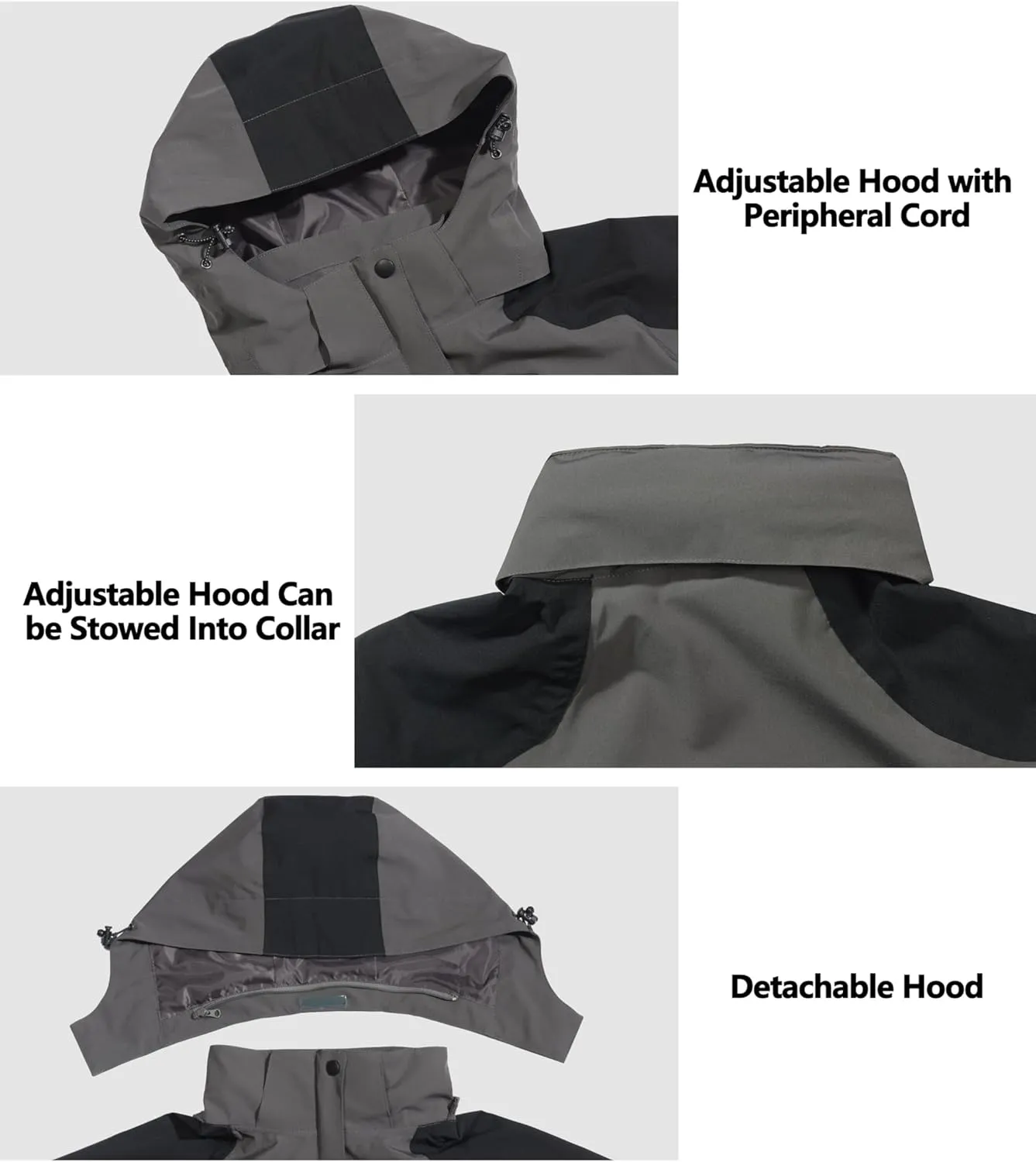 Little Donkey Andy Women's Waterproof Rain Jacket with Hood Breathable Lightweight Windbreaker Rain Shell Coat