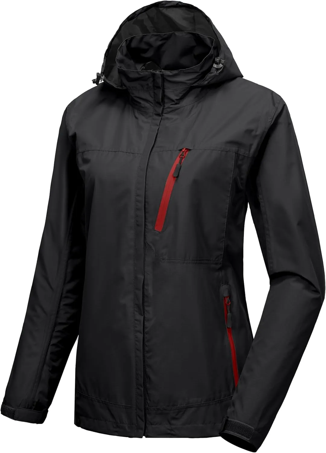 Little Donkey Andy Women's Waterproof Rain Jacket with Hood Breathable Lightweight Windbreaker Rain Shell Coat
