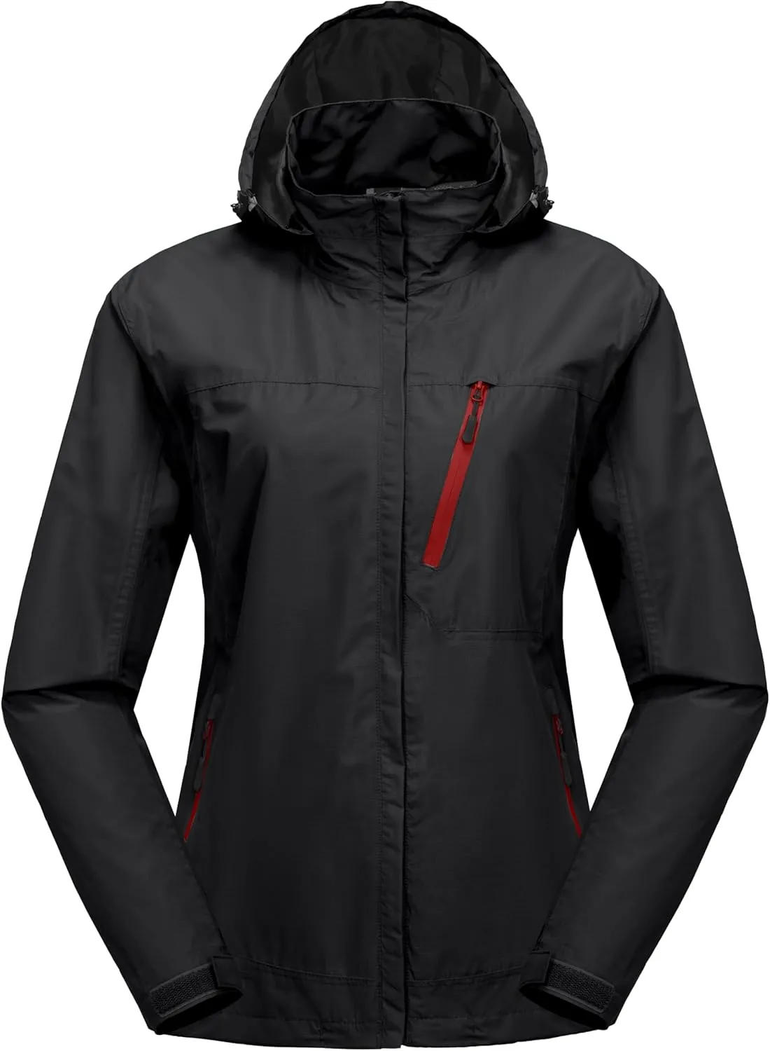 Little Donkey Andy Women's Waterproof Rain Jacket with Hood Breathable Lightweight Windbreaker Rain Shell Coat
