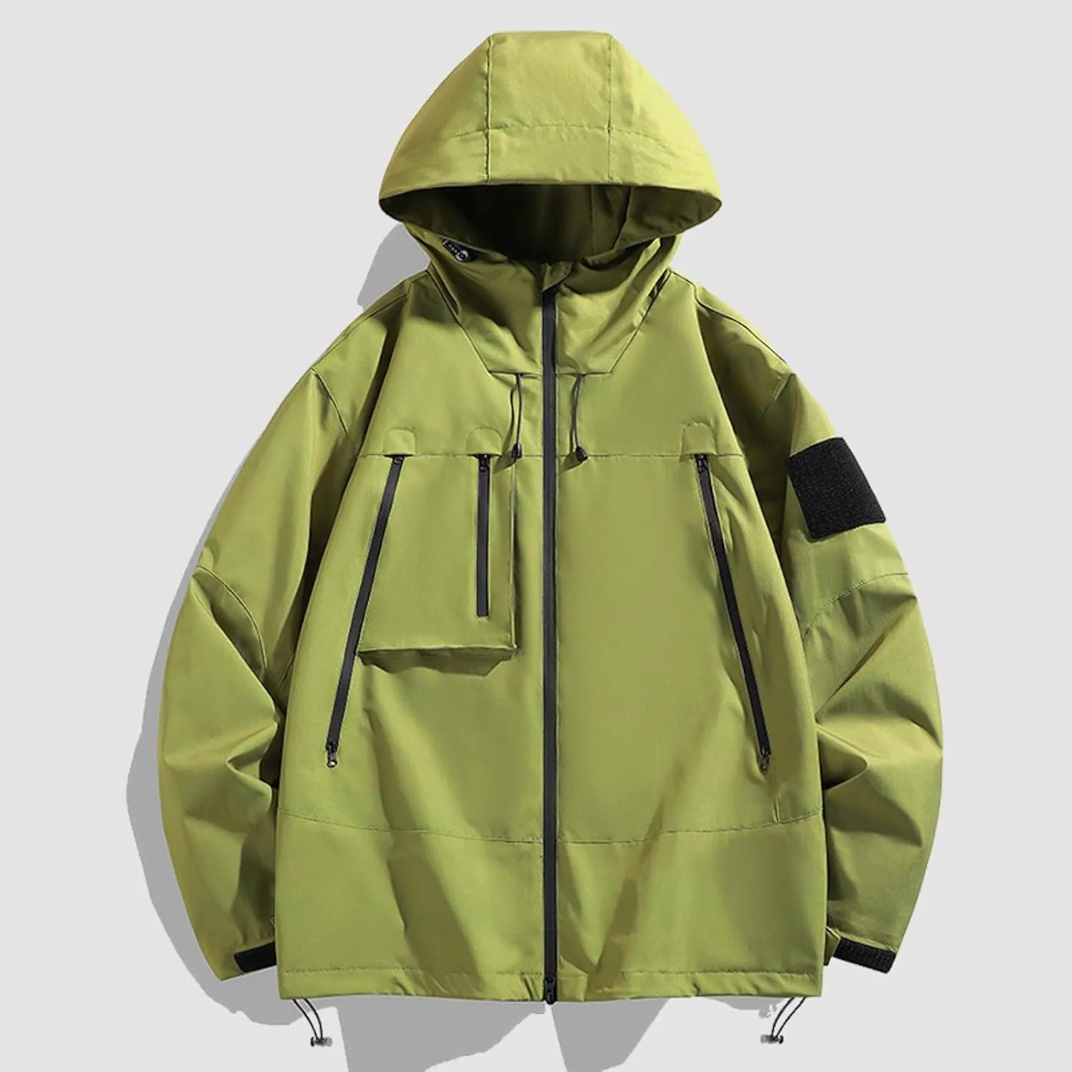 Male Pockets Solid Color Outdoor Windproof Windbreaker Jacket Sports Coat Mens Summer Rain Jacket Men's Cardigan