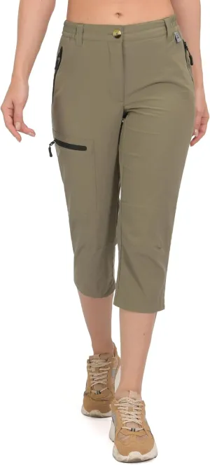 Mapamyumco Women's Ultra Breathable Lightweight Quick Dry Capri Pants Slim Golf Hiking