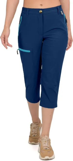 Mapamyumco Women's Ultra Breathable Lightweight Quick Dry Capri Pants Slim Golf Hiking