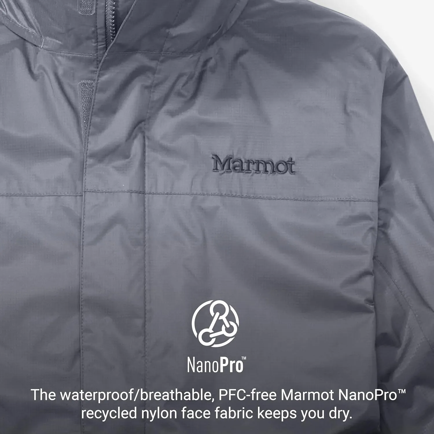 MARMOT Men's Precip Eco Waterproof Rain Jacket - 100% Recycled, Breathable, Lightweight, Packable Raincoat