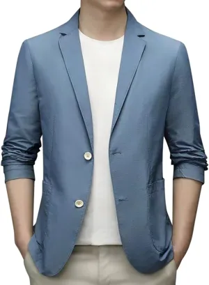 Men Casual Blazer One Button Sport Coats Slim Fit Lightweight Business Suit Jackets Business Basic Sports Coats