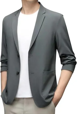 Men Casual Blazer One Button Sport Coats Slim Fit Lightweight Business Suit Jackets Business Basic Sports Coats
