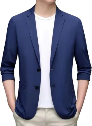 Men Casual Blazer One Button Sport Coats Slim Fit Lightweight Business Suit Jackets Business Basic Sports Coats