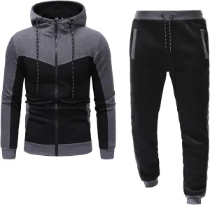 Men Fashion Hoodies Sweatshirts Winter Sports Casual Fitness Suit with Dots Hoodie Sweatshirt and Pants