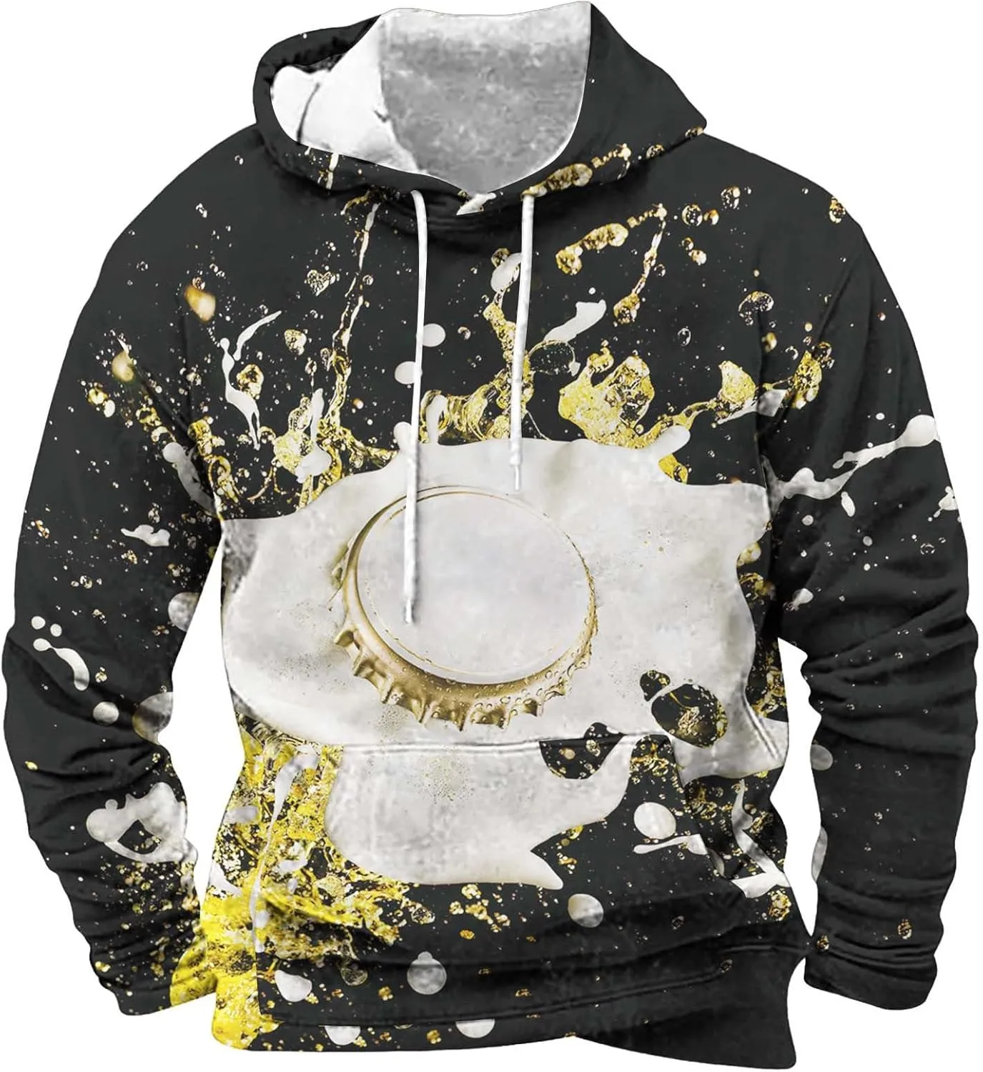 Men Hoodies Fall Long Sleeve Hooded Sweatshirt Hooded Sweatshirt Top Outdoor Sweatshirt Shirt Oktoberfest 3D Print