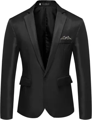 Men's Casual Knit blazer Suit Tuxedo Acket Business Suits Wedding Party Homecoming Suits For Men black suit jacket