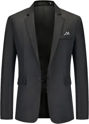 Men's Casual Knit blazer Suit Tuxedo Acket Business Suits Wedding Party Homecoming Suits For Men black suit jacket