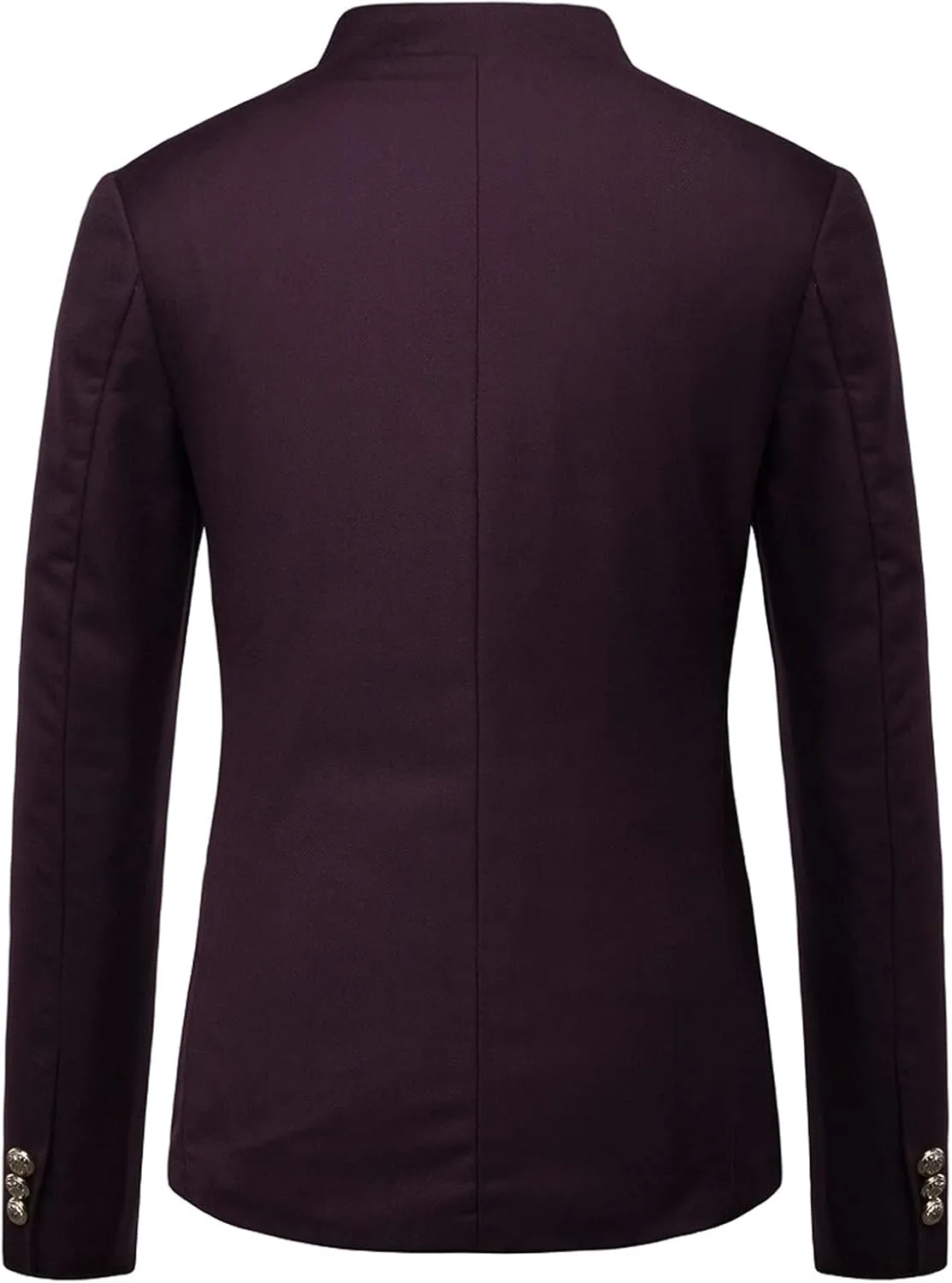 Mens Casual Suit Blazer Jackets Stand Mandarin Collar Lightweight Sport Coats Long Sleeve Button Down Business Coat
