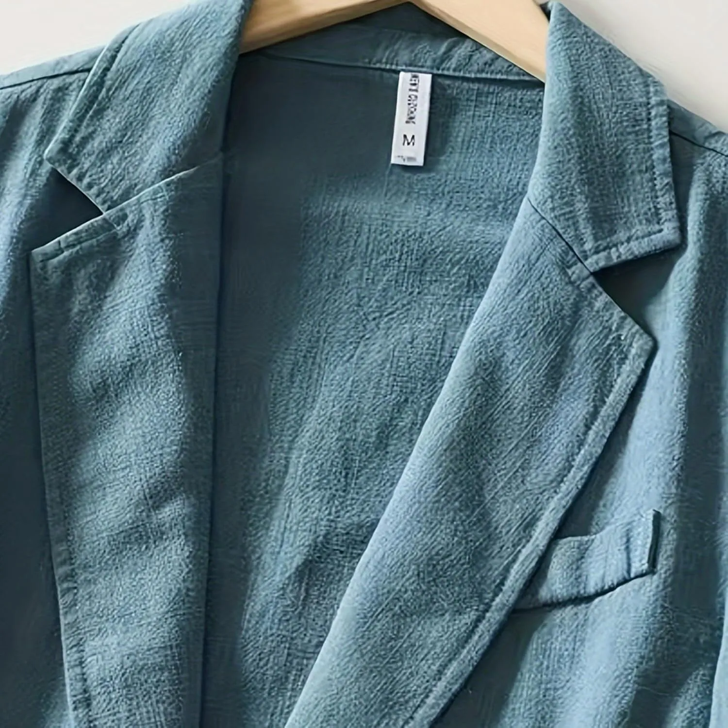 Mens Cotton Linen Blazer Button Down Casual Lightweight Classic Loose Tops Business Outdoor Sport Coat with Pockets