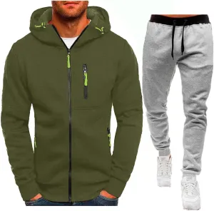 Mens Fleece Full-zip Hoodie Men's Spring And Autumn Long Sleeve Half Zip Hoodie Hooded Sweatshirt Top Outdoor