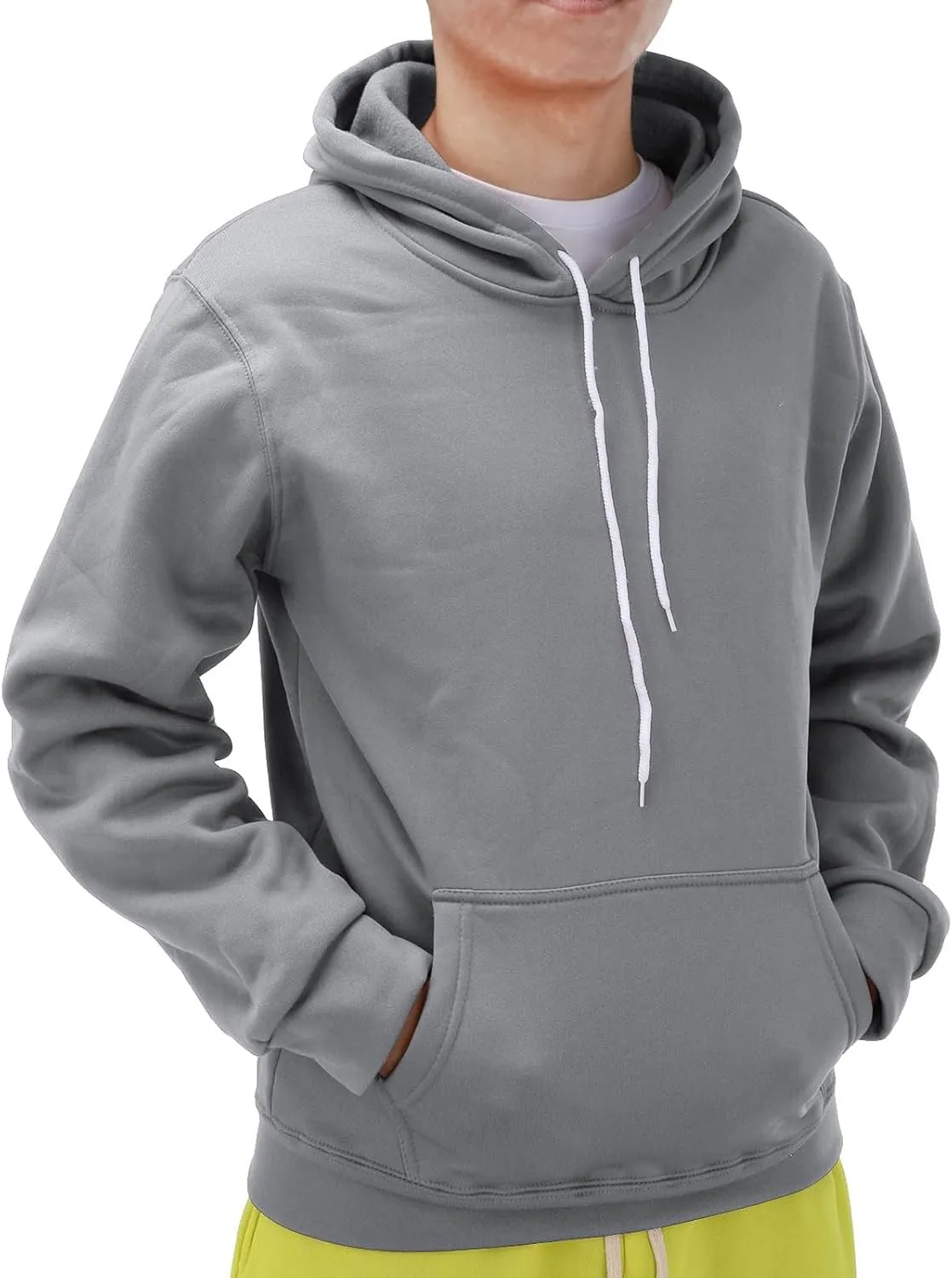 Mens Hoodie Midweight Fleece Sweatshirt Pullover Hooded Sweatshirts Long Sleeve Sweatshirt Sports Hooded Athletic Hoodies