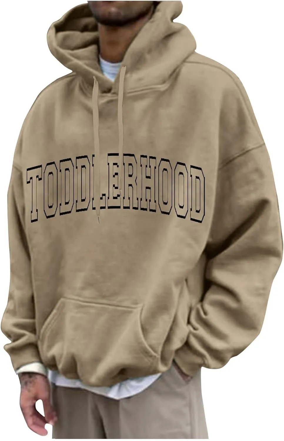 Mens Hoodies For Pockets Drawstring Fashion Long Sleeve Casual Graphic Loose Sweatshirts