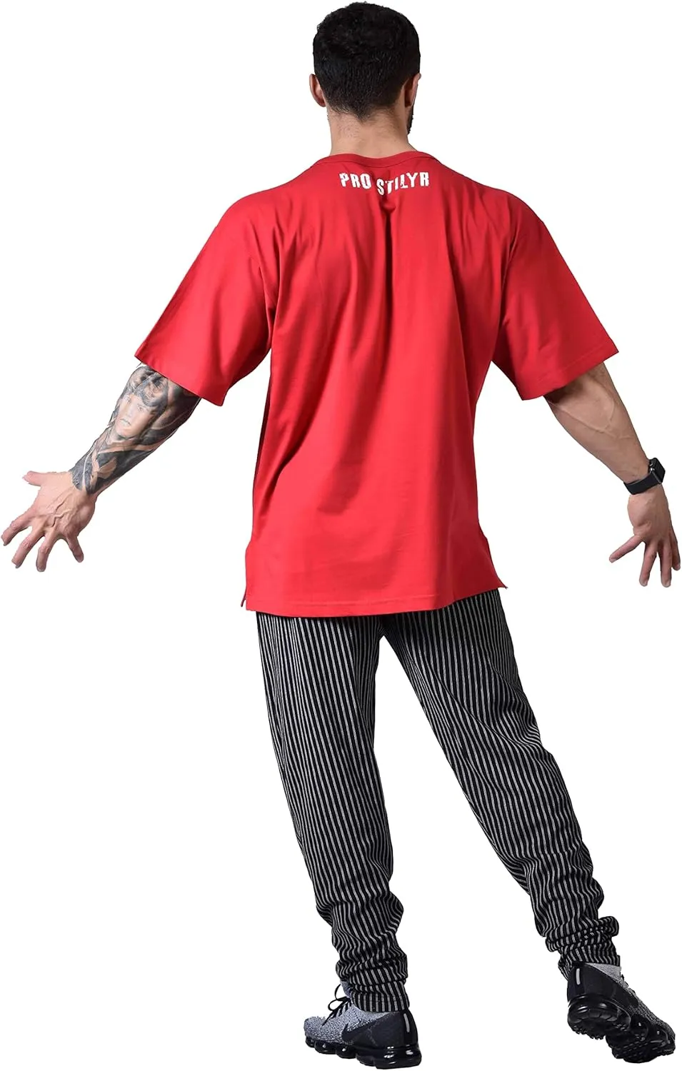 Men's Oversize T-Shirt, Cotton Buttoned Collar, Comfort Design Short Sleeve T-Shirt