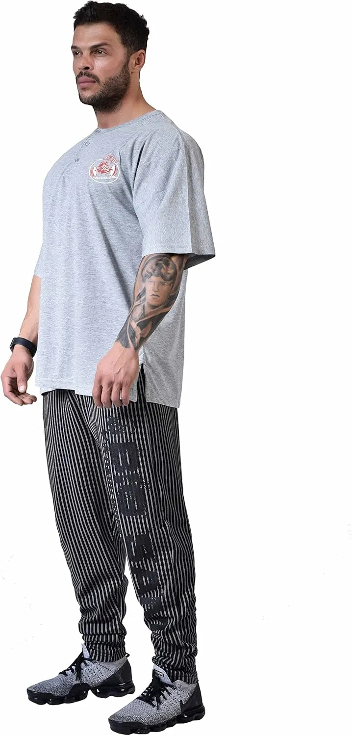 Men's Oversize T-Shirt, Cotton Buttoned Collar, Comfort Design Short Sleeve T-Shirt