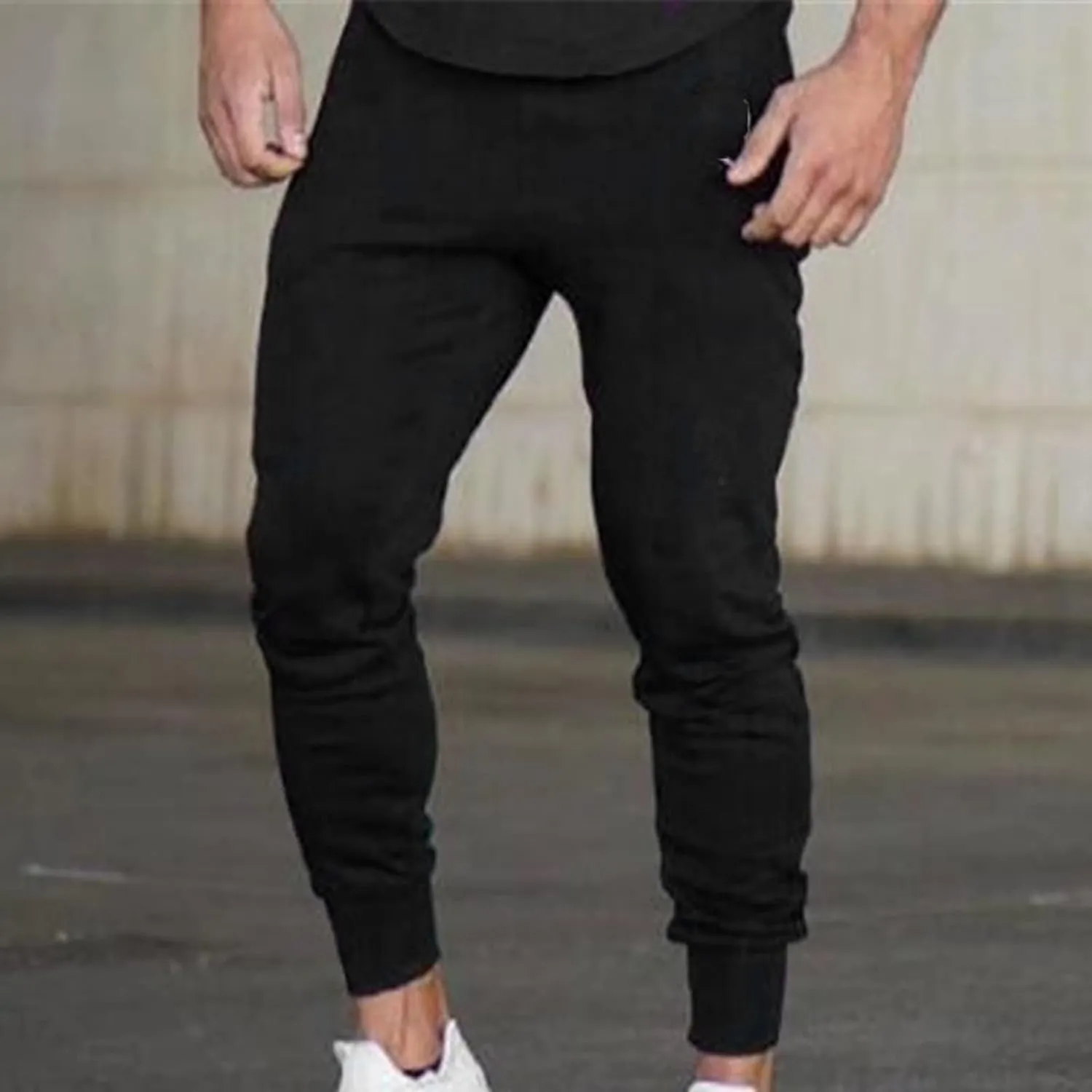 MIDOO Cargo Pants Men Slim Fit Twill Fitness Track Jogging Pants Casual Breathable Lightweight Work Hiking Pants Trousers