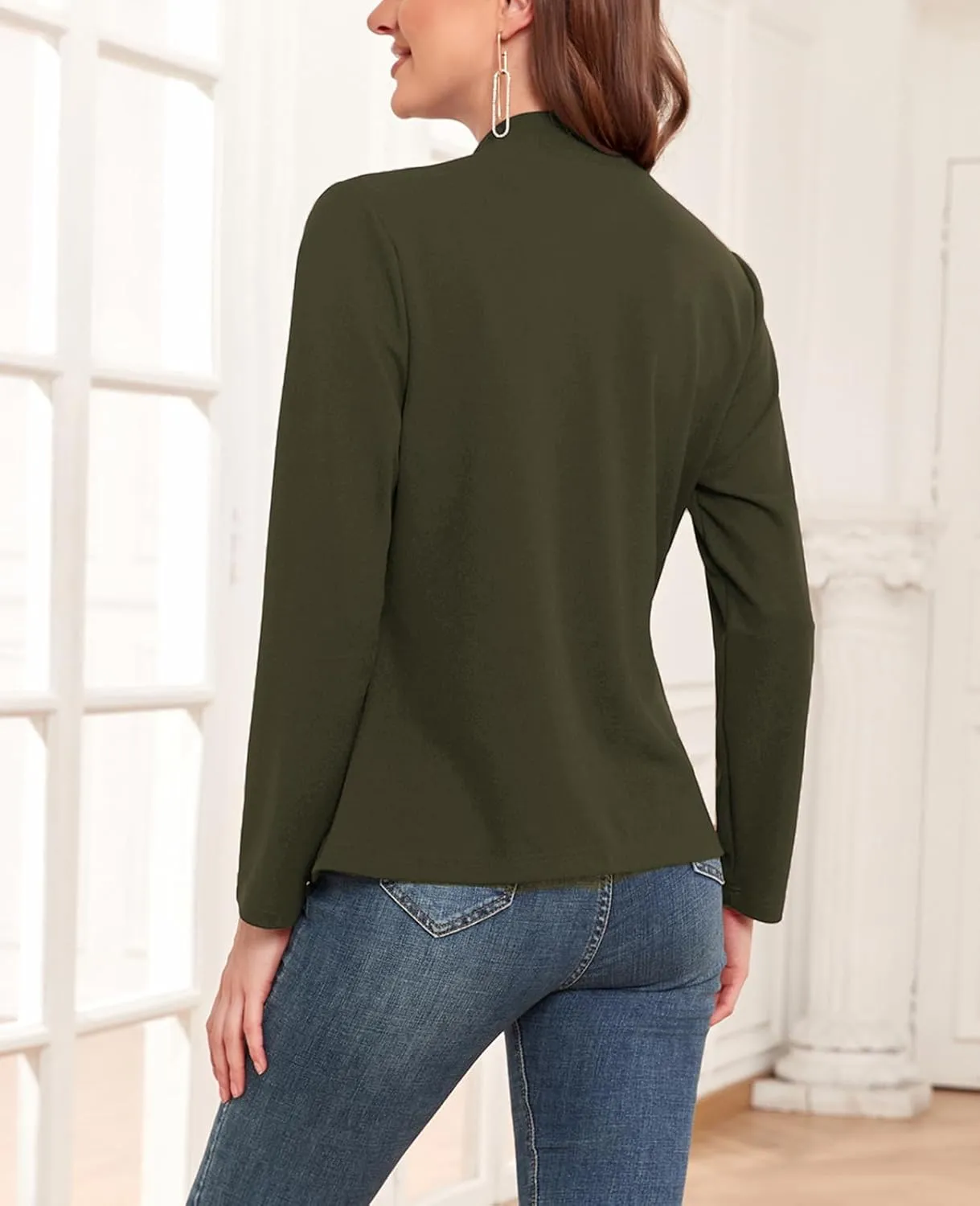 MINTLIMIT Women's Casual Blazer Long Sleeve Open Front Business Work Office Blazer Jacket with Pockets 2025