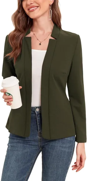 MINTLIMIT Women's Casual Blazer Long Sleeve Open Front Business Work Office Blazer Jacket with Pockets 2025