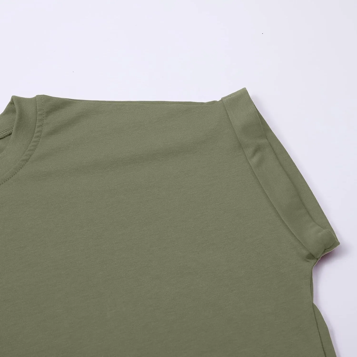 Moomoo Dresses for Women Solid Color Round Neck Batwing Sleeve T-Shirt Dress with Hidden Pockets