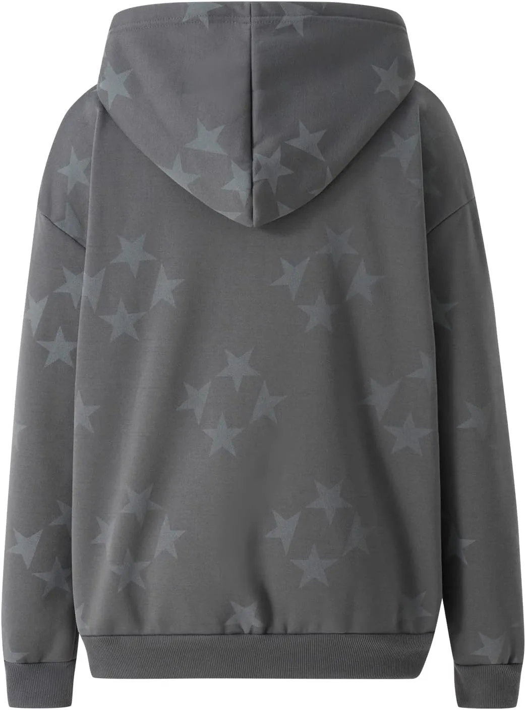 NUFIWI Women Graphic Printed Oversized Y2K Sweatshirt Zip Up Long Sleeve Hoodies Aesthetic Jacket Streetwear with Pockets