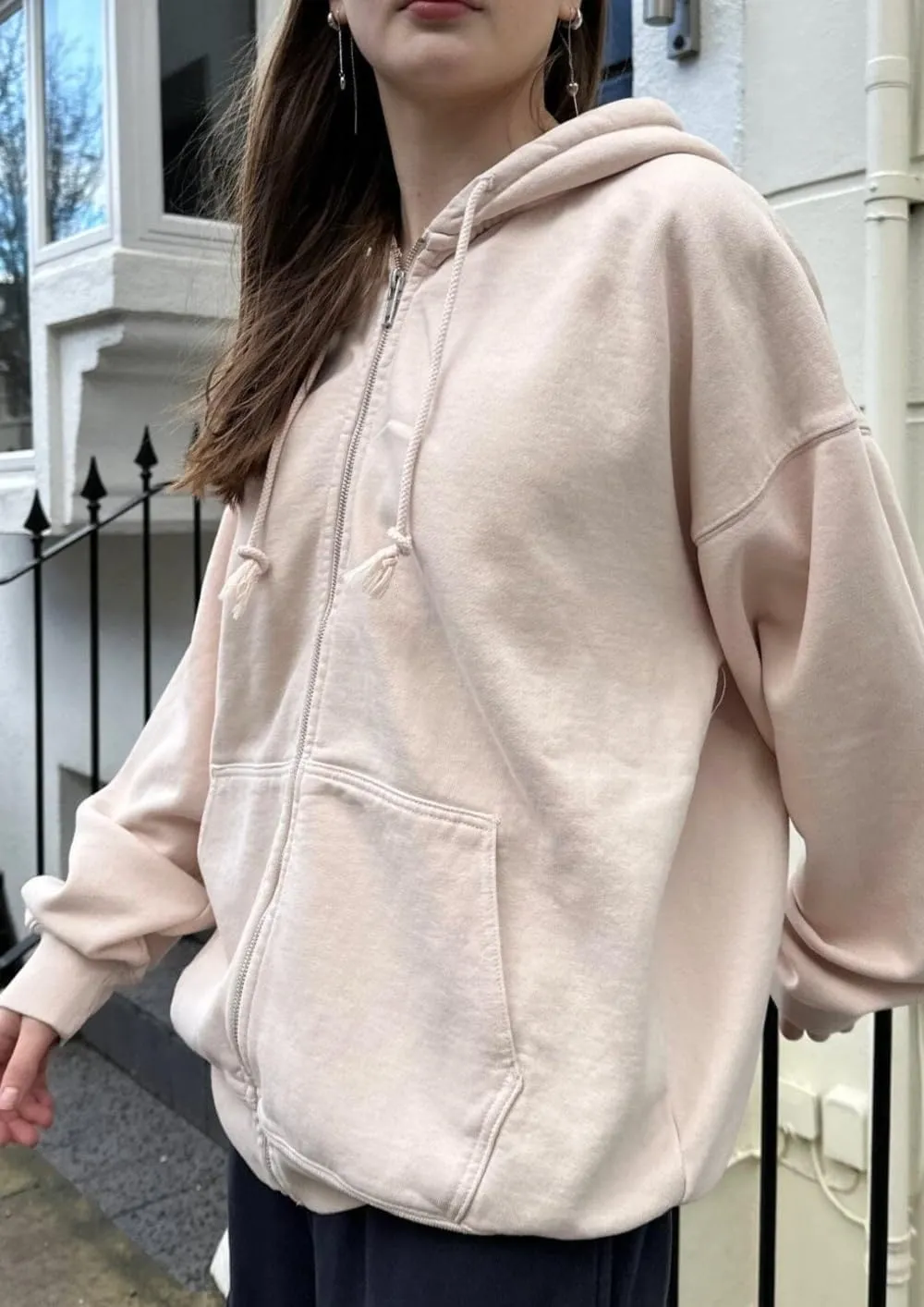 NUFIWI Women Y2k Oversized Hoodie Pullover Long Sleeve Zip Up Going Out Jacket Coat Harajuku Grunge Sweatshirt Streetwear
