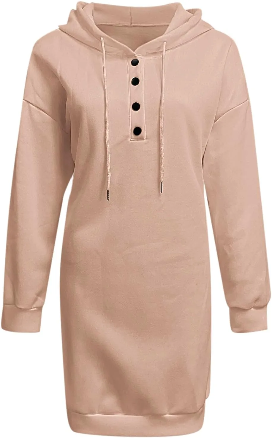 Oversized Hoodie Dress for Women Oversized Casual Hooded Pullover Long Sleeve Drawstring Hoodies Dress Pockets