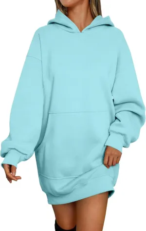 Oversized Hoodies for Women Fleece Long Sleeve Hooded Sweatshirt Loose Fitting Tops Drawstring Pullover with Pocket