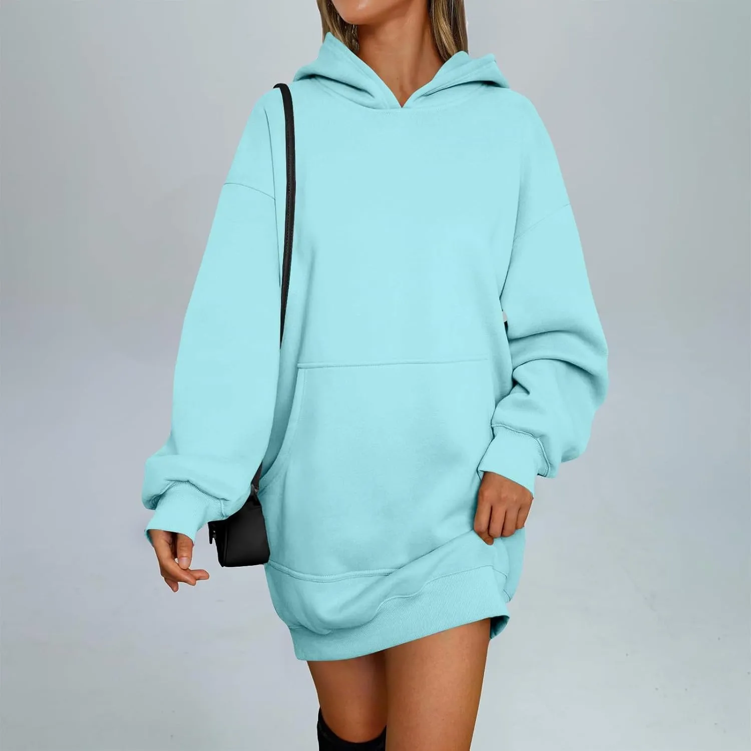 Oversized Hoodies for Women Fleece Long Sleeve Hooded Sweatshirt Loose Fitting Tops Drawstring Pullover with Pocket
