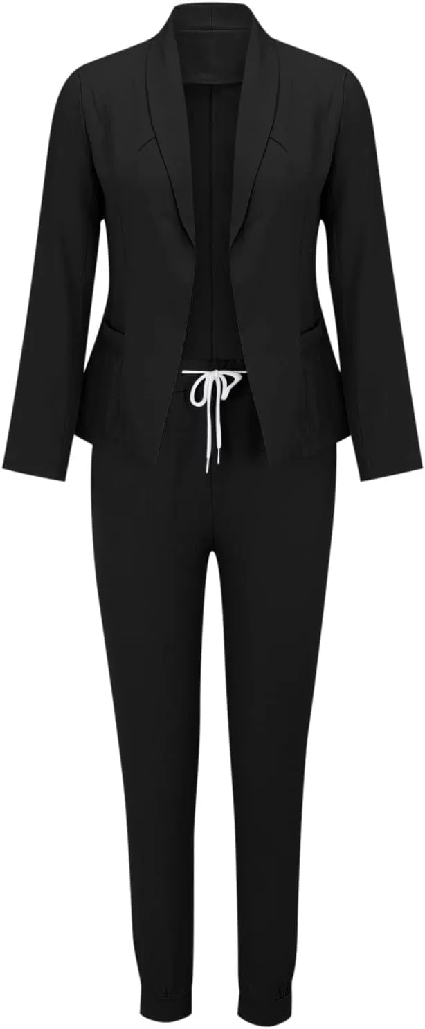 Pants Suits for Women Dressy Business Casual Outfits Blazer Sets Pant Suits 2 Piece Set Work Outfits Office Clothing