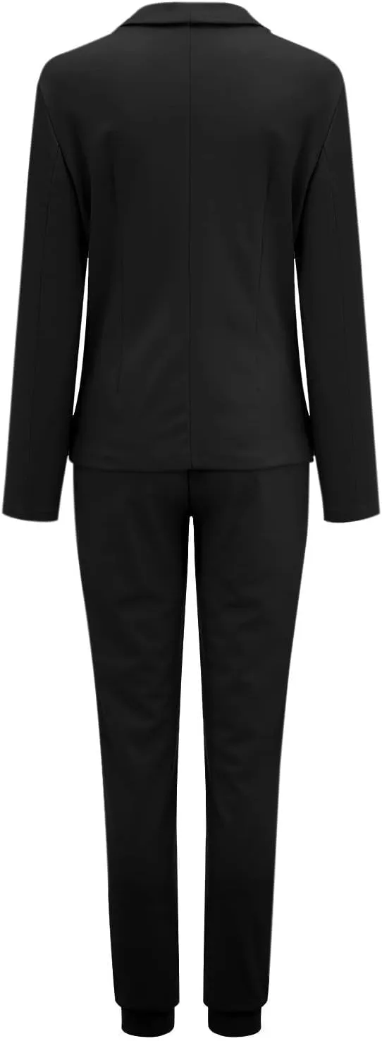 Pants Suits for Women Dressy Business Casual Outfits Blazer Sets Pant Suits 2 Piece Set Work Outfits Office Clothing